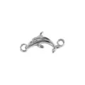 Pendentif connecteur dauphin 3D en acier inoxydable pour bracelet collier DIY accessoires - 36 Dauphin à deux trous
