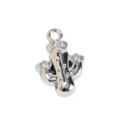 Silver cactus pendant charm with sparkling stones for DIY handmade necklaces and bracelets jewelry. - Cactus Pendant