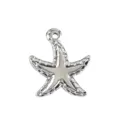 Pendentif étoile de mer en acier inoxydable pour bijoux DIY, accessoire collier marin. - Étoile de Mer à Bordure en Anneau (37)