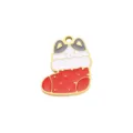 Christmas Cat Stocking Titanium Steel Pendant for DIY Bracelet Necklace Accessory - Kitten Christmas Sock