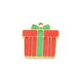 Christmas gift box titanium steel pendant charm for DIY handmade necklace bracelet jewelry making. - Green Ribbon Gift Box