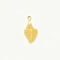 Gold stainless steel seashell charm pendant DIY jewelry accessory for necklace and bracelet. - 24 Dotted Conch Shells