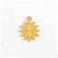 Gold Star Pendant DIY Jewelry Accessory Titanium Steel Vintage Sun Charm for Necklace Bracelet - Star Sun Pendant