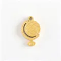 Gold Globe Pendant DIY Titanium Steel Necklace Bracelet Accessory Fashion Jewelry Charm - Globe