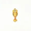 Gold stainless steel lobster charm for DIY jewelry making, necklace bracelet accessory. - 27 Red Line Crab