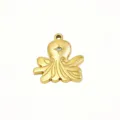 Stainless steel octopus charm pendant, shiny rhinestone inlay for DIY handmade necklaces. - 28 Rhinestone Octopus