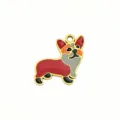 Titanium steel colorful dripping oil corgi dog pendant DIY charm jewelry accessory - Tricolor Corgi