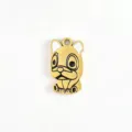 Gold titanium steel cute French bulldog pendant DIY charm for necklace bracelet accessories. - Bulldog