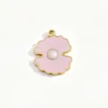 Pink shell pearl pendant charm for DIY handmade necklace bracelet jewelry making accessories - 37 Pink Pearl Shell
