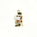Cute cartoon character enamel metal pendant DIY jewelry accessory bracelet necklace charm - Gentleman Dog (Pet Charm)