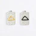 Stainless steel two-tone geometric pendant charm for DIY handmade necklaces and jewelry accessories. - Black Triangle