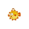 Cute pufferfish enamel metal charm pendant for DIY handmade necklaces and bracelets accessories. - 49 Pufferfish