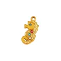 Gold seahorse pendant charm with colorful rhinestones DIY necklace bracelet jewelry making accessory - 54 Rhinestone Seahorse