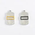 Stainless steel geometric pendant charm two-color DIY necklace jewelry accessory parts - Black Top Square
