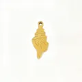 Gold stainless steel seashell charm pendant for DIY handmade jewelry bracelet necklace accessories - 23 Conch Shells