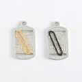 Stainless steel geometric pendant charm two tone DIY necklace jewelry accessories variant. - Black Slanted Bar