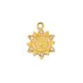 Gouden zon en maan strass hanger bedel voor DIY handgemaakte kettingen armband. - Zirkoon Zonnebloem