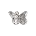 Silver-tone butterfly metal pendant charm accessory for DIY bracelet necklace making - Butterfly Pendant