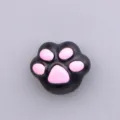 Schattige zwart-roze kattenpoot koelkastmagneet hars decoratieve magneet voor thuis - Zwarte kattenpoot