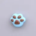 Leuke kattenpoot koelkastmagneet met bruine teentjes, creatieve huisdecoratie sticker. - Blauwe kattenpoot