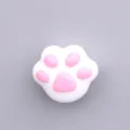 Schattige kattenpoot koelkastmagneet in wit en roze, leuke magnetische sticker voor huisdecoratie. - Witte kattenpoot