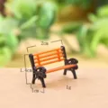 Miniatuur parkbank model, hars micro landschap poppenhuis accessoire, detailweergave. - Kleine Stoel