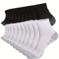 Men athletic crew socks cushioned towel bottom breathable sports basketball socks multi pack - White