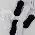 Classic black white invisible boat socks low cut breathable cotton women socks versatile everyday - Women's Socks / Multicolor