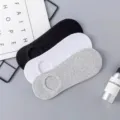 Bequeme atmungsaktive Baumwoll-Füßlinge in verschiedenen Farben für den täglichen Gebrauch. - Unsichtbare Socken (006) / Schwarz