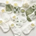 Damen süße kurze Socken Sommer dünn niedriger Schnitt unsichtbare Socken Blumen Gitter - Sonnenblume