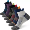 Men's athletic running socks with breathable mesh and heel tab, comfortable multi-color pack. - One Size / Multicolor
