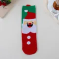 Cute Christmas Santa socks with magnetic hand design, comfortable cotton mid-tube socks for winter. - Color 004