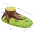 Miniature souche d'arbre en résine pour décoration de jardin paysager miniature et accessoire. - Souche d'Arbre Verte en Résine