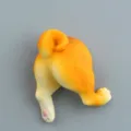 Niedlicher Hunde-Hintern 3D Kühlschrankmagnet lustiger Harz Tier Aufkleber Handyhülle - Kühlschrankmagnet Stil (bxt061-001) / Dunkelgelb Mit Schwarzem Rücken