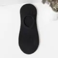 Women black low-cut invisible socks summer thin casual solid color short sock slip-on - One Size / Black