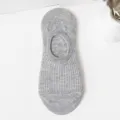 Women's summer thin invisible boat socks, solid color low cut casual socks, breathable. - One Size / Light Gray