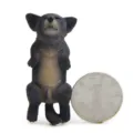 Süße schlafende welpen figur ornament miniatur harz tier spielzeug für handyhülle diy - Ohne Magnet (Auto Display/Handyhülle Material) / Schwarz