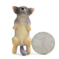 Süße schlafende welpe harz figur miniatur spielzeug dekoration schlafende hund puppe - Ohne Magnet (Auto Display/Handyhülle Material) / Klargrau