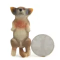 Süße schläfrige Shiba Inu Hunde Figur Harz Miniatur kreatives Desktop Ornament Skala - Ohne Magnet (Auto Display/Handyhülle Material) / Braun Gelb Grau