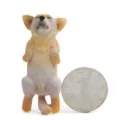 Süße Harz Cartoon Shiba Inu Hund Figur, Miniatur Tier Spielzeug Ornament für Handyhülle Basteln. - Ohne Magnet (Auto Display/Handyhülle Material) / Gelbgrün
