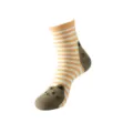 Damen Baumwollsocken im Mid-Tube-Stil mit niedlichem Katzenmuster und Streifen, ideal. - Einheitsgröße / Gelb
