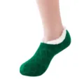 Comode calze pantofola in maglia verde con morbida fodera in pile per il massimo calore. - Taglia 37-40 / Verde