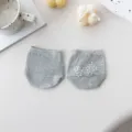 Graue Damen Sommer dunne Netz Halbsocken Vorfuss unsichtbare rutschfeste Baumwollsocken. - Einheitsgröße für Damen (Atmungsaktives Mesh & Schweißabsorbierend) / Grau