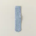 Dettaglio calzino in pile corallo soffice blu, morbida calza calda invernale donna. - Taglia 37-40 / Azzurro