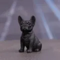 Simpatico piccolo modello di bulldog francese decorazione auto ornamento da scrivania - Bulldog nero in piedi