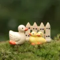Miniatur Ente und Kueken Figuren Set fuer Sukkulenten Garten Mikro Landschaft DIY Dekor. - Ente Set
