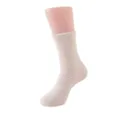 Women cozy fuzzy coral fleece winter floor socks warm plush indoor slipper socks pink - Size 37-43 / Nude