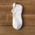 White Men's Breathable Athletic Short Socks Combed Cotton Summer Sport Running Socks - EU 40-44 / 1908 White