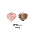 DIY emaille hart bedel legering hanger sieraden accessoires voor sleutelhanger ketting - Zwart Raster Roos
