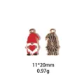 Valentijnsdag Gnoom Hart Emaille Legering Hanger DIY Sieraden Sleutelhanger Accessoire - Zwart Raster Roos
